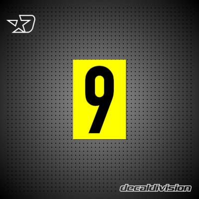 Reflective Number Sticker 9 - Din